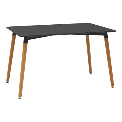 Dining table Natali-Noor set of 5 pcs MDF white-beige-black 120x80x76cm