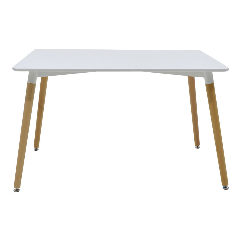 Dining table Natali-Noor set of 5 pcs MDF white-beige fabric 120x80x76cm