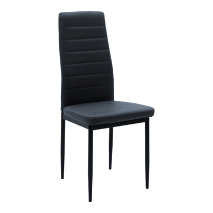 Dining table Balou-Parker set of 5pcs black-anthracite D120x73cm