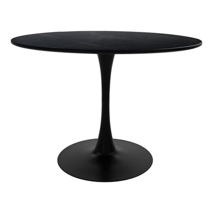 Dining table Balou-Parker set of 5 pcs black-brown D120x73cm
