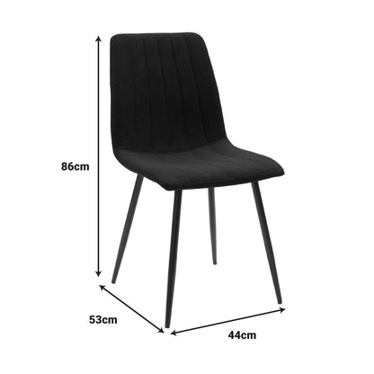 Dining table Julita-Noor set of 5 pcs MDF white-dark grey-natural legs D80x73cm