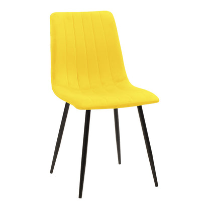 Dining table Balou-Noor set of 5 MDF black-yellow D120x73cm