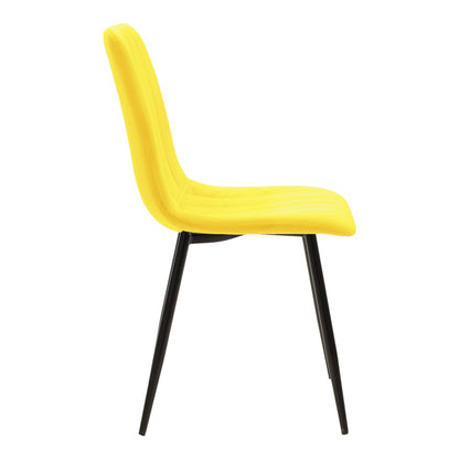 Dining table Balou-Noor set of 5 MDF black-yellow D120x73cm
