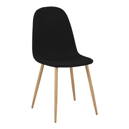 Bella-Balou dining table set of 5 pcs MDF black-black fabric D120x73cm