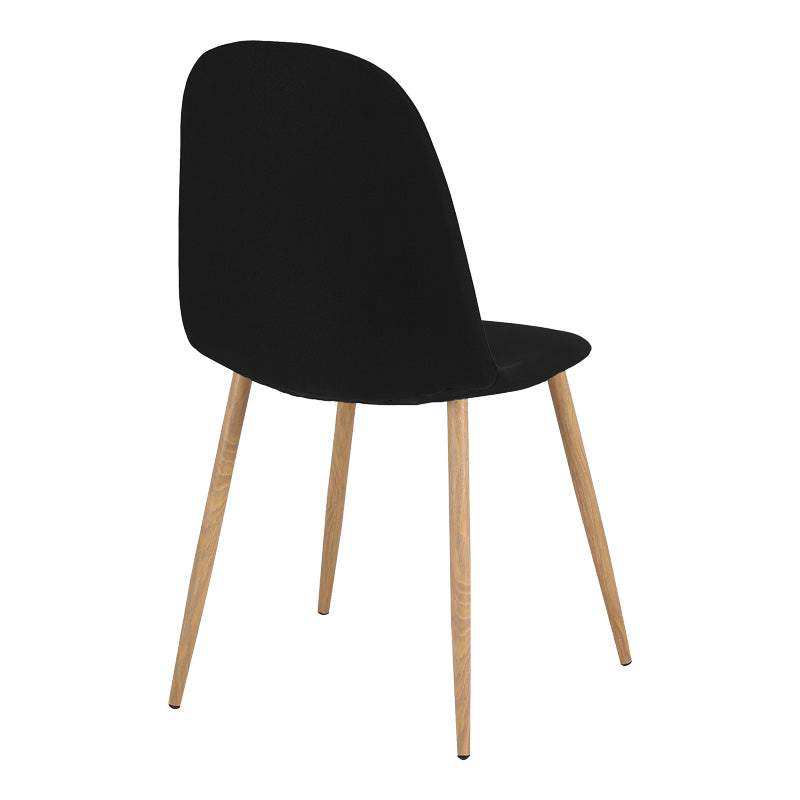 Bella-Balou dining table set of 5 pcs MDF black-black fabric D120x73cm