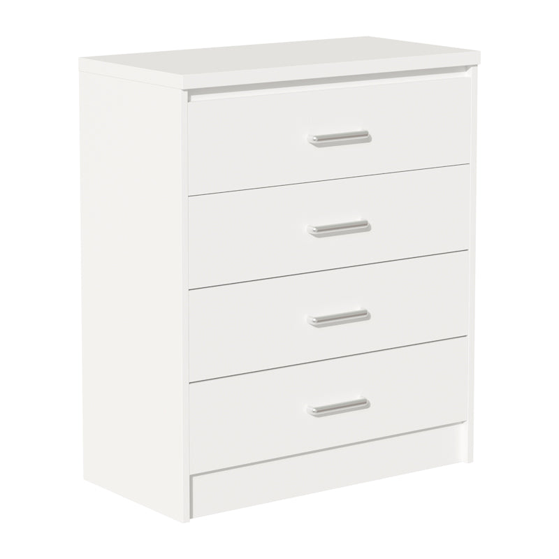 Olympus White Bedroom Set with Bed 140x200cm Set of 4pcs