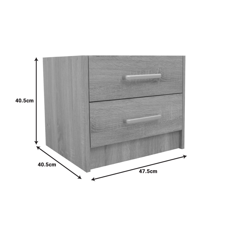 Olympus Sonoma Bedroom Set with Bed 100x200cm Set of 3pcs