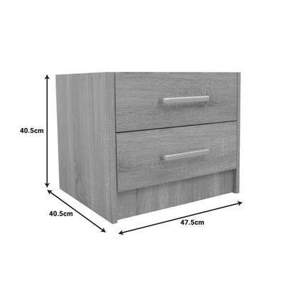 Olympus Sonoma Bedroom Set with Bed 100x200cm Set of 3pcs