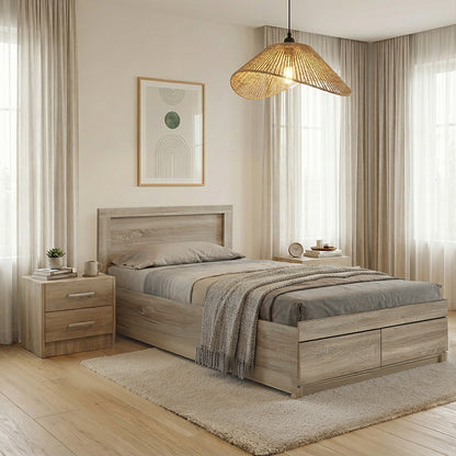 Olympus Sonoma Bedroom Set with Bed 120x200cm Set of 3pcs