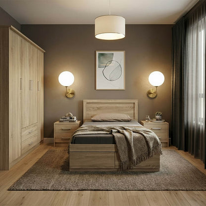 Olympus Sonoma Bedroom Set with Bed 120x200cm Set of 4pcs
