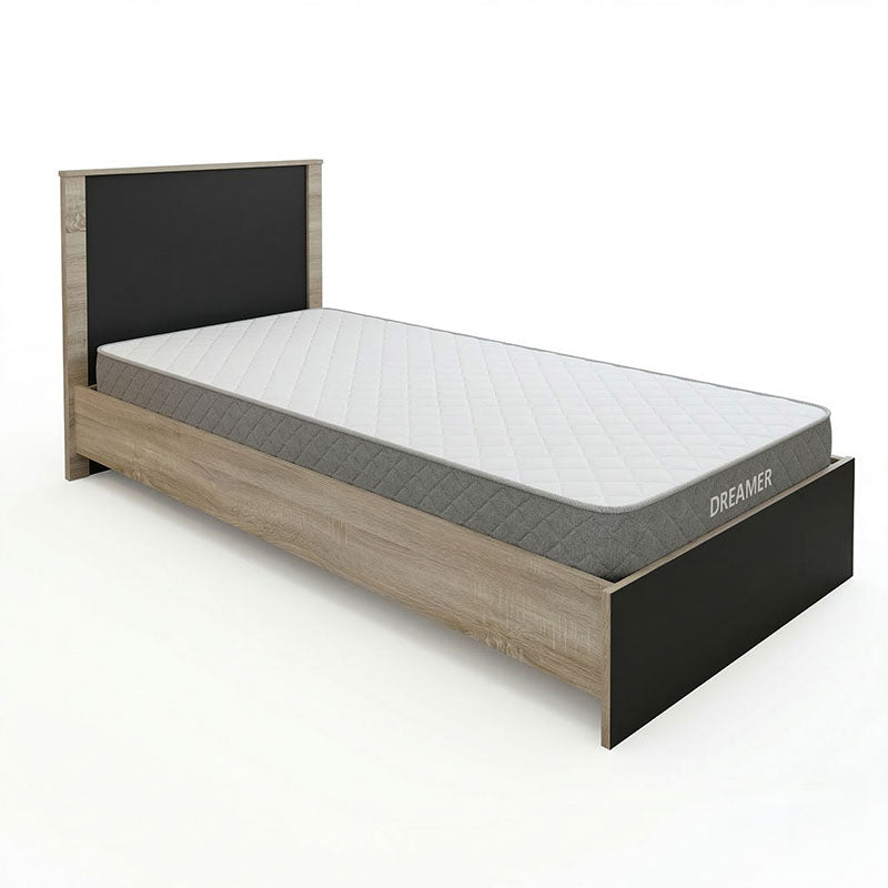 Bed with mattress Athos-Dreamer sonoma-anthracite 90x190cm