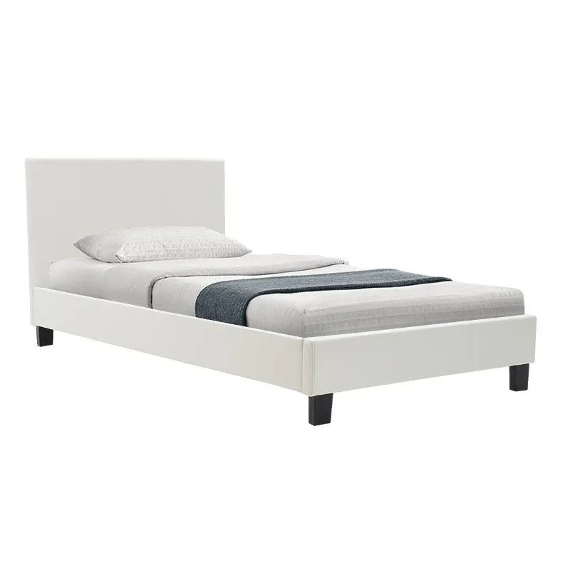 Bed with mattress Nevil-Dreamer pu white 100x200cm