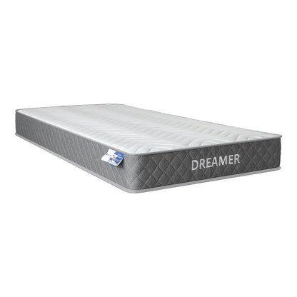 Bed with mattress Mago-Dreamer anthracite fabric 100x200cm