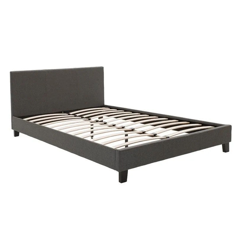 Bed with mattress Nevil-Dreamer fabric anthracite 150x200cm
