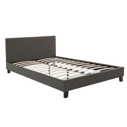 Bed with mattress Nevil-Dreamer fabric anthracite 150x200cm