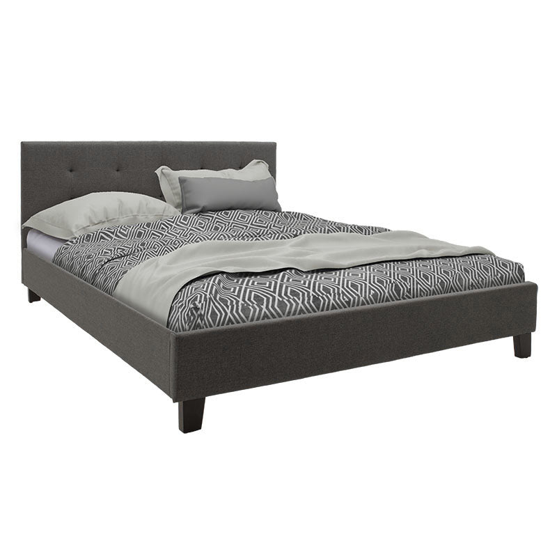 Bed with mattress Mago-Dreamer anthracite fabric 150x200cm