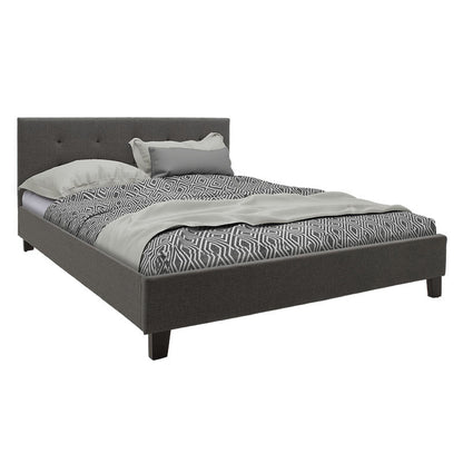 Bed with mattress Mago-Dreamer anthracite fabric 150x200cm