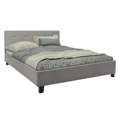 Bed with mattress Mago-Dreamer pu grey 150x200cm