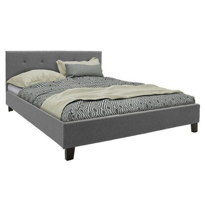 Bed with mattress Mago-Dreamer anthracite fabric 160x200cm