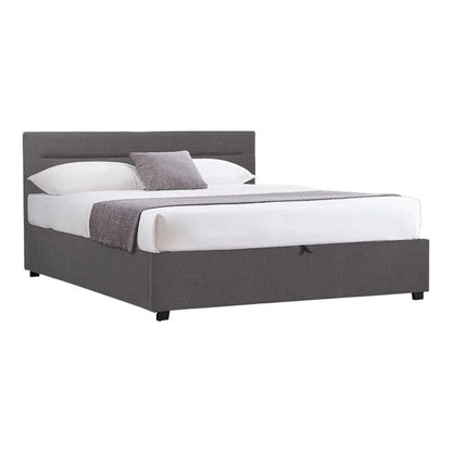 Bed with mattress and storage space Molito-Dreamer anthracite fabric 160x200cm