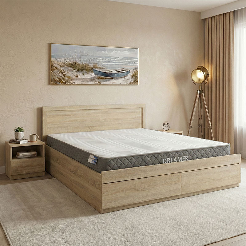 Bed with mattress and drawer Olympus-Dreamer sonoma 160x200cm