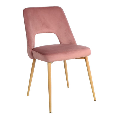 Dining Room with Murde Rotten Apple Chairs and Antoro Glass Table D100x75cm Set of 5pcs