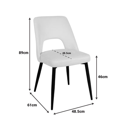 Dining Room with Murde Rotten Apple Chairs and Antoro Glass Table D100x75cm Set of 5pcs
