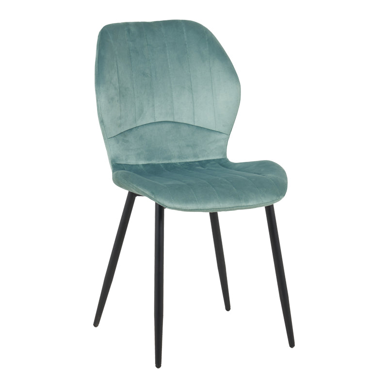 Dining Room with Jelour Pistachio Chairs and Orbital Black Table Φ120x76 Set of 5pcs