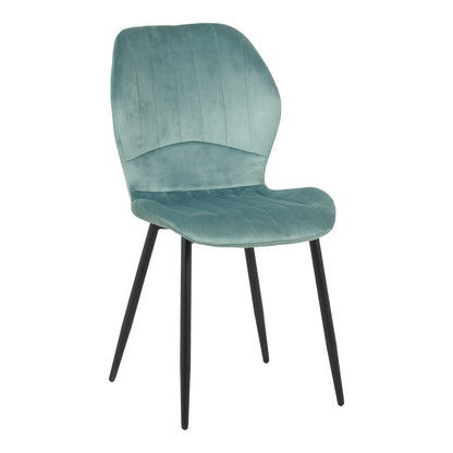 Dining Room with Jelour Pistachio Chairs and Orbital Black Table Φ120x76 Set of 5pcs