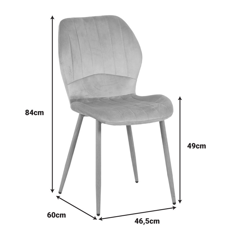 Dining Room with Jelour Pistachio Chairs and Orbital Black Table Φ120x76 Set of 5pcs