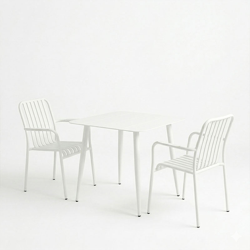Dining set Heven Vista set of 3 pices black aluminum 80x80x72cm