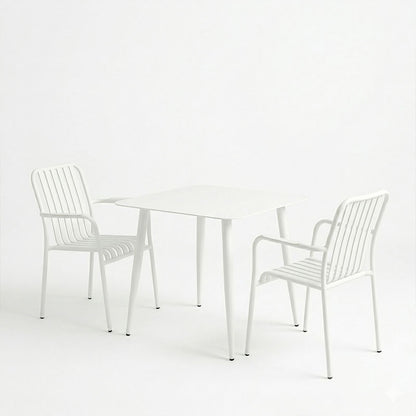 Dining set Heven Vista set of 3 pices black aluminum 80x80x72cm