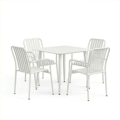 Dining set Heven Vista set of 5 pices black aluminum 80x80x72cm
