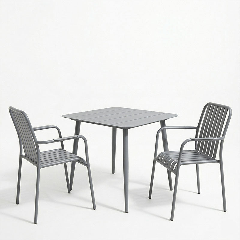 Dining set Heven Vista set of 3 pieces anthracite aluminum 80x80x72cm