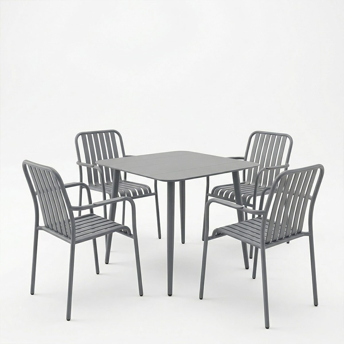 Dining set Heven Vista set of 5 pieces anthracite aluminum 80x80x72cm
