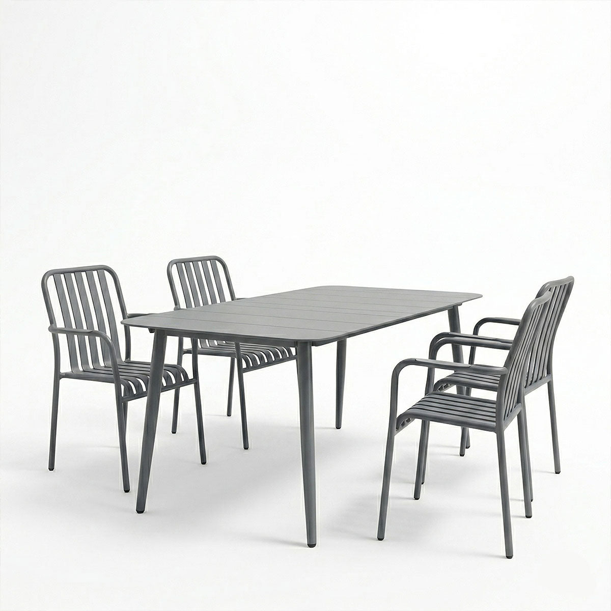 Dining set Heven Vista set of 5 pieces anthracite aluminum 150x80x72cm