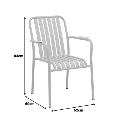 Dining set Heven Vista set of 5 pieces anthracite aluminum 150x80x72cm