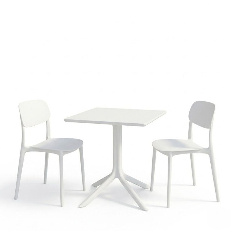 Dining table Groovy Berdian 3 pcs white PP 60x60x76cm