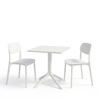 Dining table Groovy Berdian 3 pcs white PP 60x60x76cm