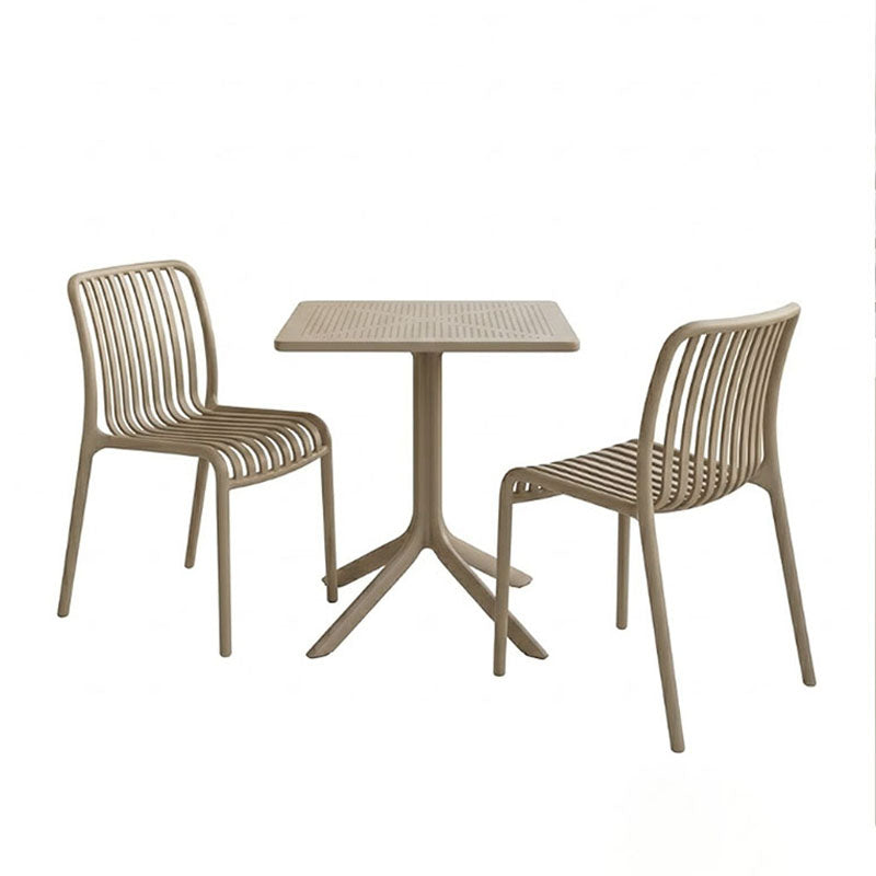 Dining table Groovy Zoi 3 pcs cappuccino PP 60x60x76cm