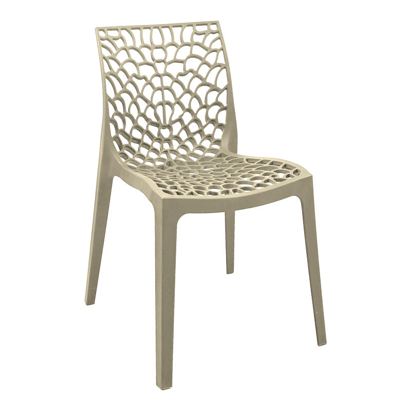 Dining table Groovy Hush 3 pcs cappuccino PP 60x60x76cm