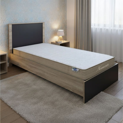 Bed with mattress Athos-Nemesis sonoma-anthracite 90x190cm