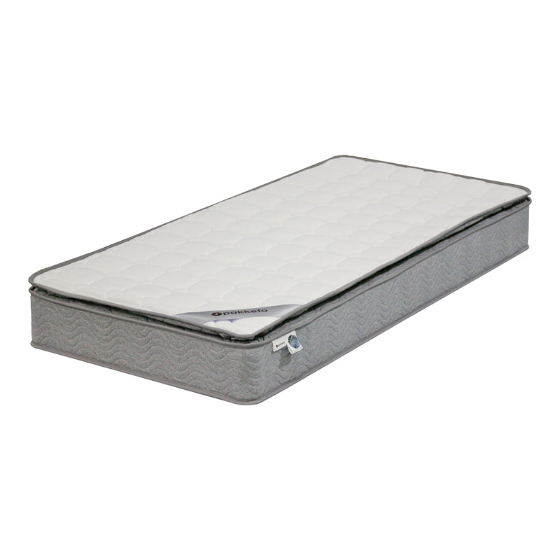Bed with mattress Nevil-Perfecto fabric anthracite-natural shade leg 90x190cm