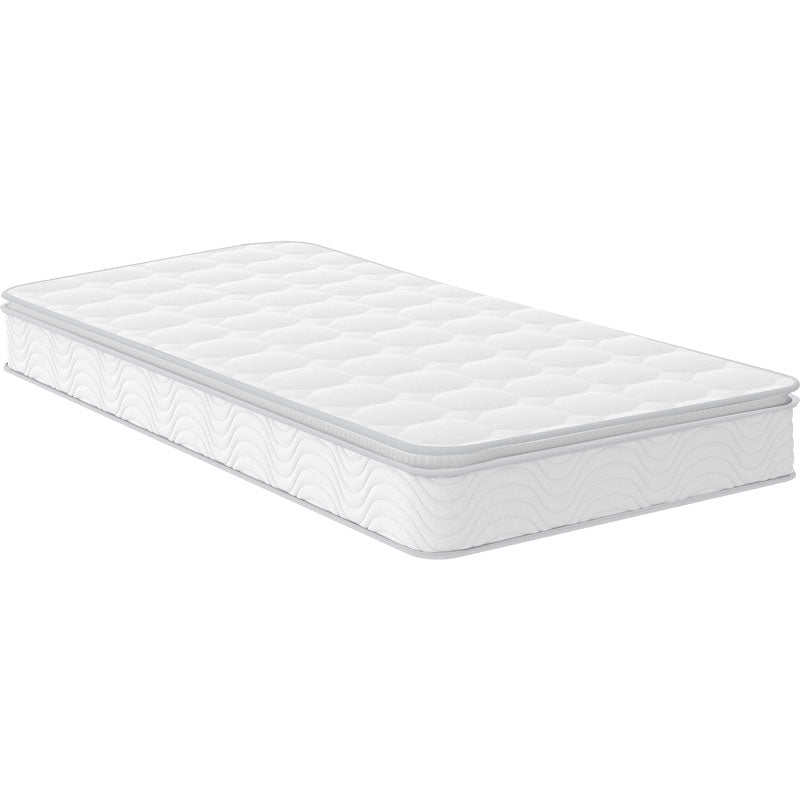 Bed with mattress Mago-Perfecto fabric ecru 100x200cm