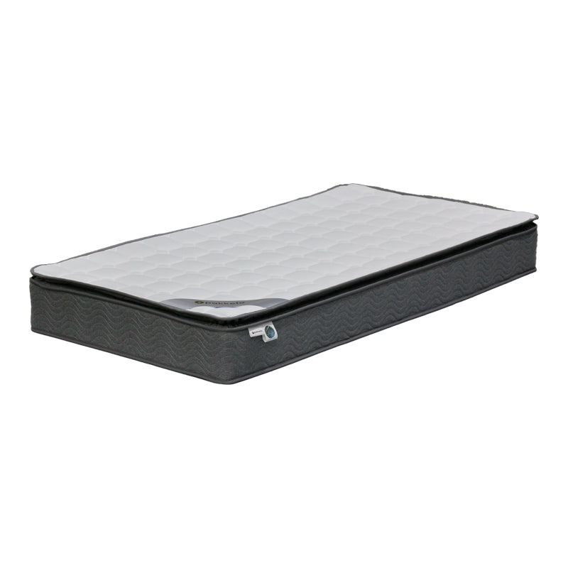 Bed with mattress Mago-Perfecto fabric anthracite 100x200cm