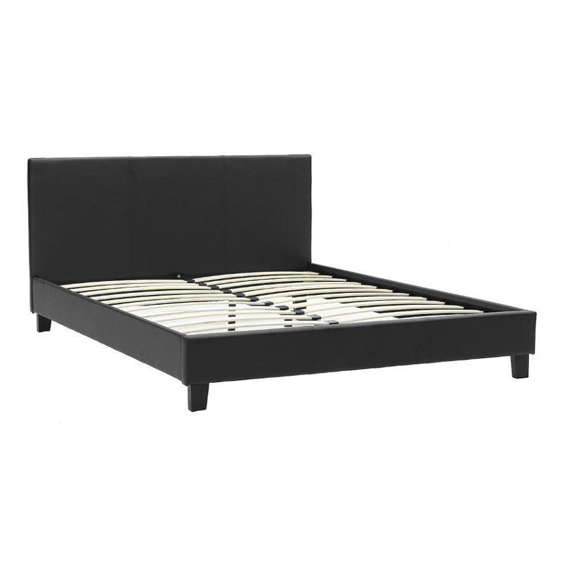 Bed with mattress Nevil-Utopia PU black 150x200cm