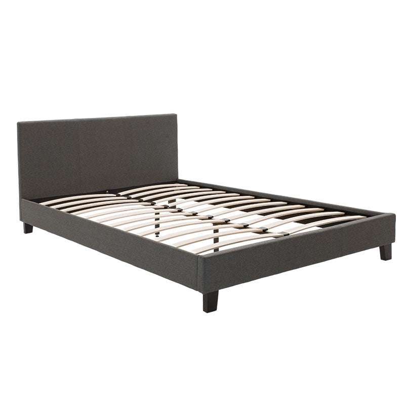 Bed with mattress Nevil-Utopia anthracite fabric 150x200cm