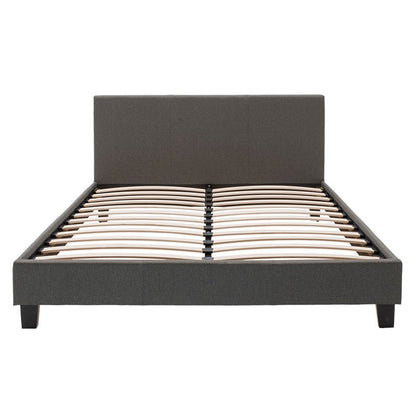 Bed with mattress Nevil-Utopia anthracite fabric 150x200cm