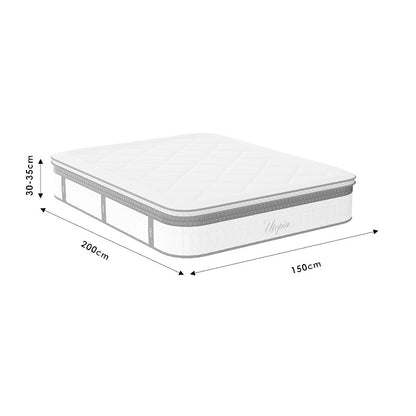 Bed with mattress Nevil-Utopia anthracite fabric 150x200cm