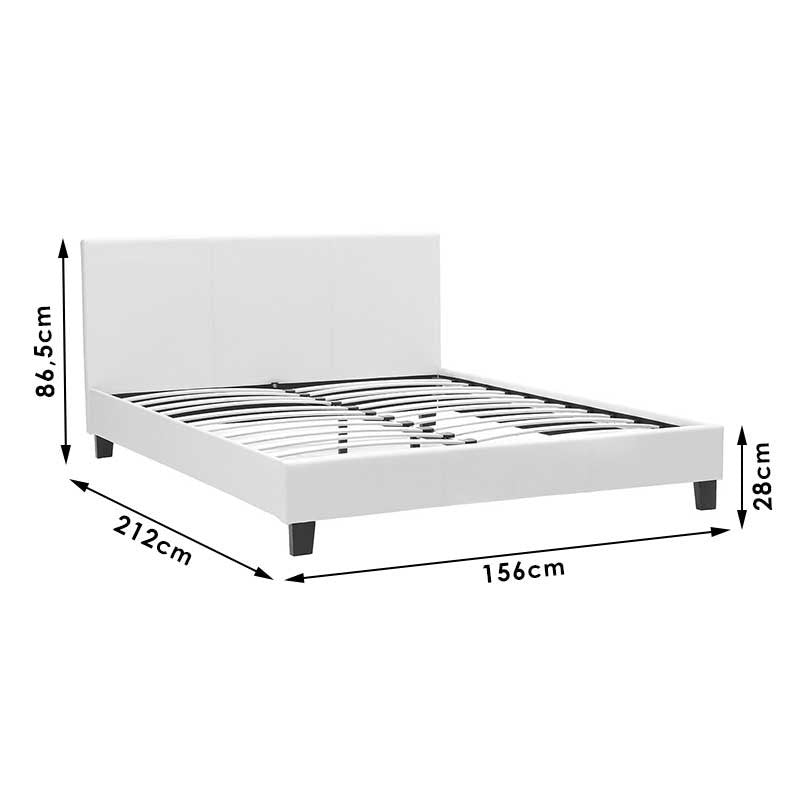 Bed with mattress Nevil-Utopia anthracite fabric 150x200cm